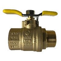 3/8 BRASS FULL PORT TEE HANDLE BALL VALVE MALE X FEMALE 600 WOG