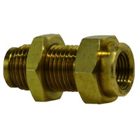 1/4 X 1/4 BRASS PUSH-IN FEMALE BULKHEAD UNION
