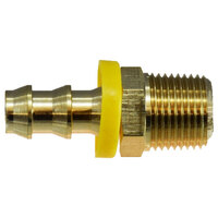 1/4 X 1/8 BRASS PUSH-ON HOSE BARB MALE ADAPTER