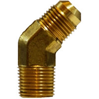 1/4 X 1/8 BRASS SAE 45 DEGREE FLARE 45 DEGREE FORGED ELBOW
