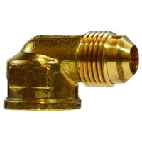 1/4 X 1/4 BRASS SAE 45 DEGREE FLARE 90 DEGREE FORGED FEMALE ELBOW