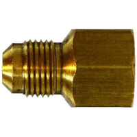 1/4 X 1/8 BRASS SAE 45 DEGREE FLARE FEMALE ADAPTER