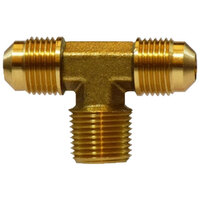 1/4 X 3/8 BRASS SAE 45 DEGREE FLARE MALE BRANCH TEE