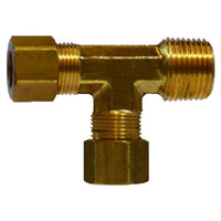 1/4 X 1/8 BRASS COMPRESSION FORGED MALE RUN TEE