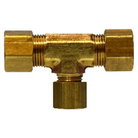 3/8 X 3/8 X 1/4 BRASS COMPRESSION FORGED REDUCING TEE