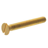 #10-24 x 1 Brass Slotted Drive Flat Head Machine Screw