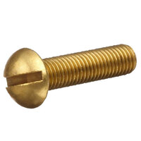 #10-24 x 1 Brass Slotted Drive Round Head Machine Screw