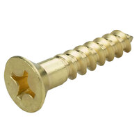 6 x 5/8 Bright Brass Finish Steel Phillips Drive Flat Head Type A Sheet Metal Screw