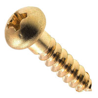 4 x 3/8 Brass Phillips Drive Round Head Wood Screw