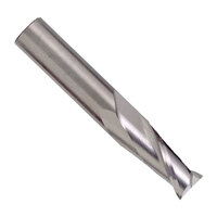 3/16 SOLID CARBIDE 2 FLUTE SINGLE END CENTER CUTTING SQUARE END MILL 3/16 SHANK 3 OVERALL LENGTH