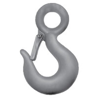 #24 GALVANIZED DROP FORGED EYE HOIST HOOK WITH LATCH 3000# WLL
