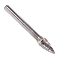 SG-1 1/4" X 5/8" TREE POINTED END CARBIDE BUR 1/4" SHANK