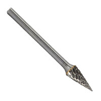 SM-41 1/8" X 11/32" CONE POINTED END CARBIDE BUR 1/8" SHANK
