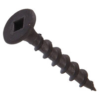 6 x 1 1/4 Black Phosphate Finish Steel Coarse Thread Square Drive Bugle Head Drywall Screw