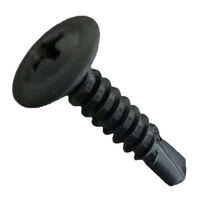 8-18 x 1 Black Oxide Finish Steel Phillips Drive Modified Truss (K-Lath) Head Self-Drilling Screw