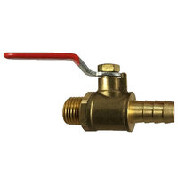1/4 x 1/4 FORGED BRASS MINI BALL VALVE HOSE BARB X MALE 200 WOG