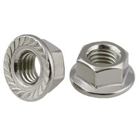 #10-24 Zinc Finish Case Hardened Steel Regular Serrated Flange Nut