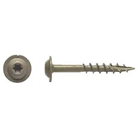 7 X 1 1/4 SANDSTONE EXTERIOR COATED TORX DRIVE ROUND WASHER HEAD GARAGE DOOR WEATHER STRIPPING SCREW