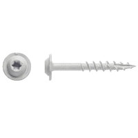 7 X 1 1/4 WHITE EXTERIOR COATED TORX DRIVE ROUND WASHER HEAD GARAGE DOOR WEATHER STRIPPING SCREW