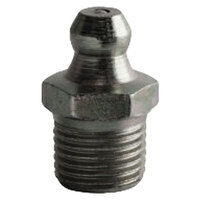 1/8-27 ZINC FINISH STEEL STRAIGHT PTF SHORT GREASE FITTING WITH BALL CHECK H1609Z3