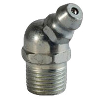 1/8-27 ZINC FINISH STEEL 45 DEGREE ANGLE PTF GREASE FITTING WITH BALL CHECK H1688Z3