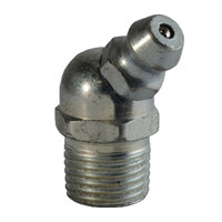 1/8-27 STAINLESS STEEL 45 DEGREE ANGLE PTF GREASE FITTING WITH BALL CHECK H1689S