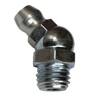 5/16-24 ZINC FINISH STEEL 45 DEGREE ANGLE PARALLEL THREAD GREASE FITTING WITH BALL CHECK H1712Z3