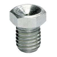 1/4-28 ZINC FINISH STEEL STRAIGHT FLUSH TYPE GREASE FITTING WITH BALL CHECK H1851Z3