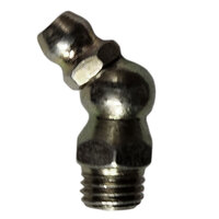 M8-1.0 ZINC FINISH STEEL 45 DEGREE ANGLE TAPER THREAD GREASE FITTING WITH BALL CHECK H2104Z3