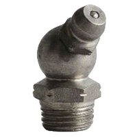 M10-1.0 ZINC FINISH STEEL 45 DEGREE ANGLE TAPER THREAD GREASE FITTING WITH BALL CHECK H2110Z3