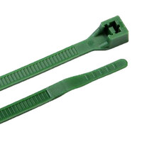 4 GREEN NYLON 18LB STANDARD CABLE TIE 100 PACK