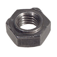 1/4-20 Plain Finish Steel  Hex Weld Nut With 3 Projections