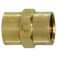 1/4 LEAD-FREE BRASS PIPE HEX COUPLING
