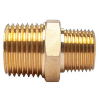 3/8 X 1/4 LEAD-FREE BRASS PIPE HEX REDUCING NIPPLE