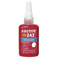 243 BLUE MEDIUM STRENGTH PRIMERLESS THREADLOCKER FOR FASTENERS 1/4-3/4 50 MIL BOTTLE