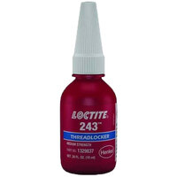 243 BLUE MEDIUM STRENGTH PRIMERLESS THREADLOCKER FOR FASTENERS 1/4-3/4 10 MIL BOTTLE