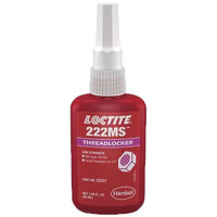 222MS PURPLE LOW STRENGTH THREADLOCKER FOR SMALL SCREWS 1/4 DIAMETER OR SMALLER 50 MIL BOTTLE