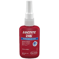 246 BLUE THREADLOCKER MEDIUM STRENGTH/HIGH TEMPERATURE FOR 1/4-3/4 DIAMETER 50 MIL BOTTLE