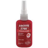 2760 RED HIGH STRENGTH PRIMERLESS THREADLOCKER FOR FASTENERS UP TO 3/4 10 MIL BOTTLE