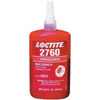 2760 RED HIGH STRENGTH PRIMERLESS THREADLOCKER FOR FASTENERS UP TO 3/4 250 MIL BOTTLE