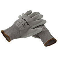 GRAY PU COATING/GRAY NYLON INDUSTRIAL GLOVE SMALL