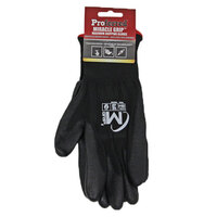 BLACK PU COATING/BLACK NYLON INDUSTRIAL GLOVE SMALL