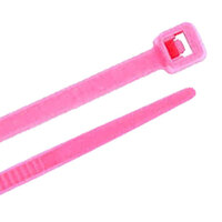 4 PINK NYLON 18LB STANDARD CABLE TIE 100 PACK