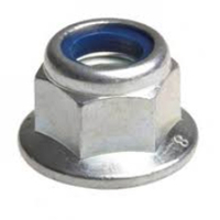 M10-1.5 ZINC FINISH STEEL DIN 6926 CLASS 8 NYLON INSERT FLANGE NUT