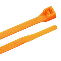 4 ORANGE NYLON 18LB STANDARD CABLE TIE 100 PACK