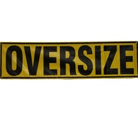 OVERSIZED LOAD SIGN - REFLECTIVE VINYL - 1 1/2 X 7 - OL7RW