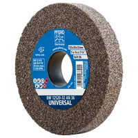 VITRIFIED BENCH WHEEL, UNIVERSAL, 5" X 3/4 X 1-1/4, 36 GRIT, ALUMINUM OXIDE