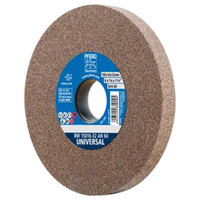 VITRIFIED BENCH WHEEL, UNIVERSAL, 6" X 5/8 X 1-1/4, 60 GRIT, ALUMINUM OXIDE