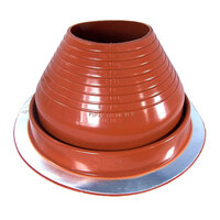 RED HIGH TEMPERATURE SILICONE PIPE FLASHINGS 1/4-5 OUTSIDE PIPE DIAMETER 7 3/4 BASE SIZE