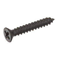 8 x 1/2 Black Oxide Finish Steel Phillips Drive Flat Head Type A Sheet Metal Screw